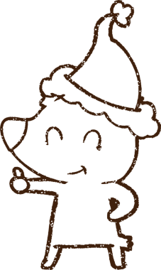 Bir insan tarafından çizilmiş Noel Ayısı Kömürü