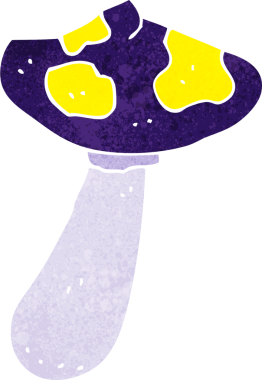 Bir insan tarafından çizilmiş mantar taburesi.