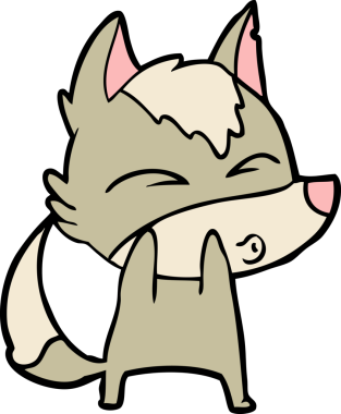 Bir insan tarafından çizilmiş bir kurt düdüğü.