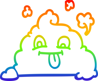 gökkuşağı gradyan çizgi çizimi bir insan tarafından çizilmiş bir kaka