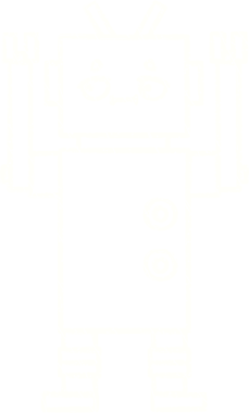 Bir insan tarafından çizilen robot tebeşiri.