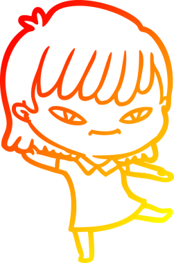 Bir insan tarafından çizilmiş bir karikatür kadın çizimi