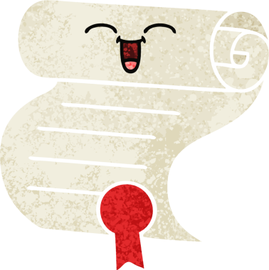 Bir insan tarafından çizilen sözleşmenin retro illüstrasyon tarzı karikatürü