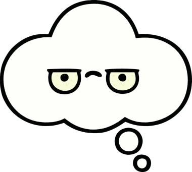 Bir insan tarafından çizilmiş bir düşünce baloncuğunun çizgi roman tarzı