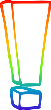 gökkuşağı gradyan çizgi çizimi bir insan tarafından çizilmiş bir karikatür ünlemi