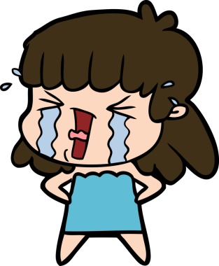 Bir insan tarafından çizilmiş karikatür kadın.