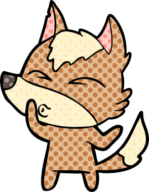 Bir insan tarafından çizilmiş bir kurt düdüğü.