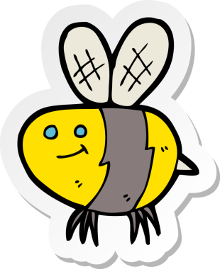 Bir insan tarafından çizilmiş çizgi film etiketi.