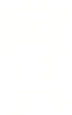 Bir insan tarafından çizilen robot tebeşiri.