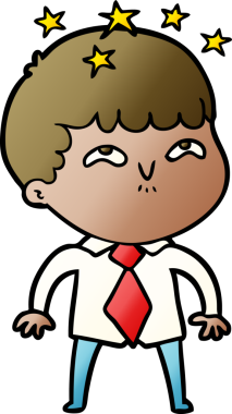 çizgi film bir insan tarafından çizilmiş hayret verici çocuk.