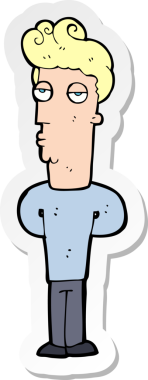 Bir insan tarafından çizilmiş sıkılan bir çizgi filmin çıkartması.