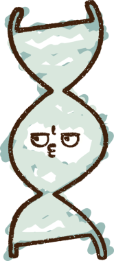 Bir insan tarafından çizilen DNA Tebeşiri