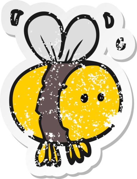 Bir insan tarafından çizilmiş bir çizgi filmin gerilimli çıkartması.