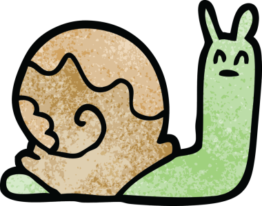 Bir insan tarafından çizilmiş karalama salyangozu.