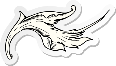 Geleneksel bir el çıkartması. Bir insan tarafından çizilmiş çiçek girdabı.