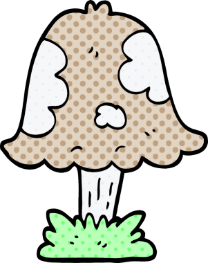 Bir insan tarafından çizilmiş karalama mantarı.