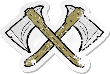 Bir insan tarafından çizilmiş çapraz eksenli bir çizgi filmin gerilimli yapıştırması.