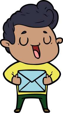 Bir insan tarafından çizilmiş mutlu çizgi film adamı.