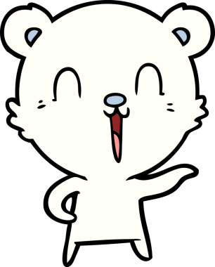 Bir insan tarafından çizilmiş kutup ayısı karikatürü