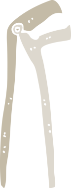 Bir insan tarafından çizilmiş düz renk çizim karikatür tesisatçı anahtarı.