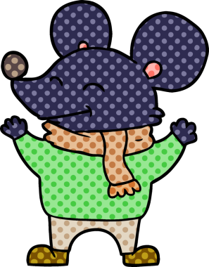 bir insan tarafından çizilmiş çizgi film faresi