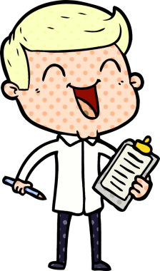 Bir insan tarafından çizilmiş mutlu bir adam.