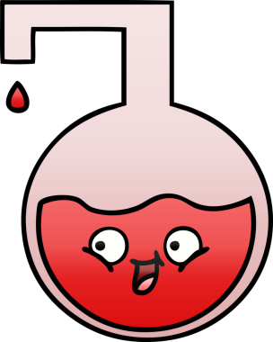 Bir insan tarafından çizilen bilimsel bir deneyin gölgelenmiş karikatürü.