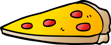 Bir insan tarafından çizilmiş karalama pizzası.