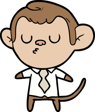 Bir insan tarafından çizilmiş çizgi maymun.