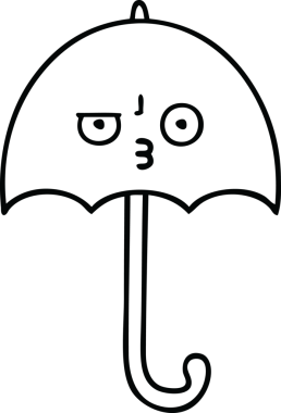 Bir insan tarafından çizilmiş şemsiye çizimi