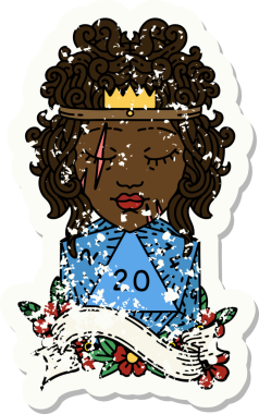 Retro Dövme Tarzı İnsan Barbarlığı Bir insan tarafından çizilmiş 20 zar ile