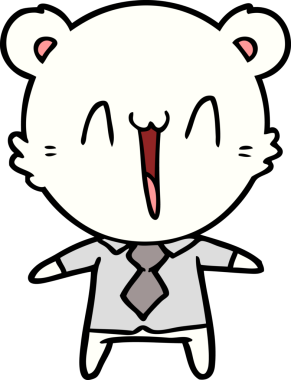 Bir insan tarafından çizilmiş kutup ayısı karikatürü