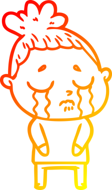 Bir insan tarafından çizilmiş, ağlayan bir karikatür çizimi.