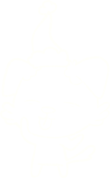 Bir insan tarafından çizilmiş Noel Yavrusu Tebeşiri