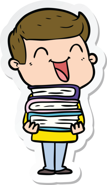 Bir insan tarafından çizilmiş bir karikatür adamın çıkartması.