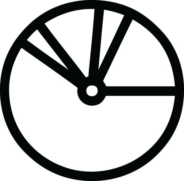 Bir insan tarafından çizilmiş pasta grafiği simgesi