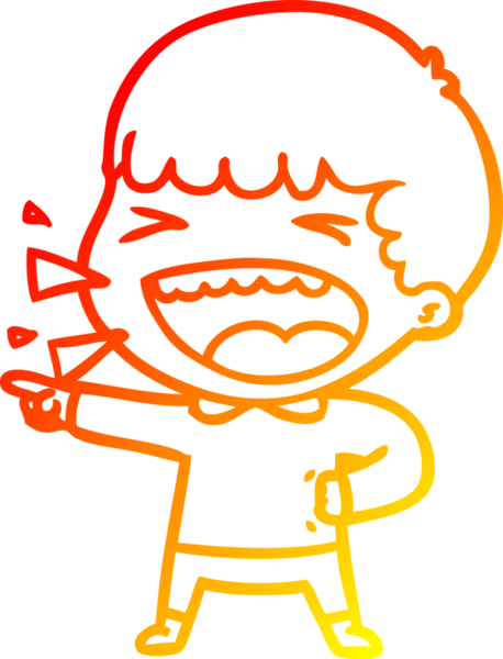 Bir insan tarafından çizilmiş gülen adamın sıcak çizgi çizimi.