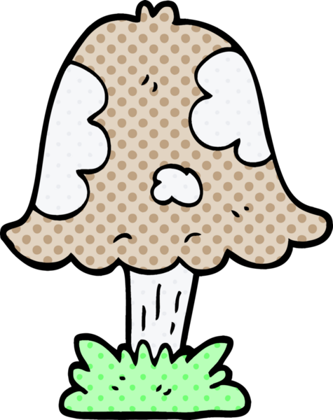 Bir insan tarafından çizilmiş karalama mantarı.