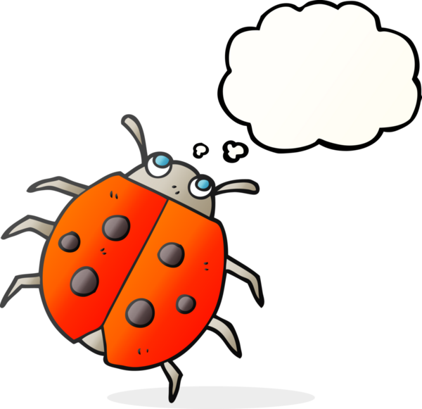 Bir insan tarafından çizilmiş serbest çizim baloncuk uğur böceği.