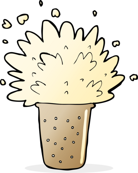 Bir insan tarafından çizilmiş köpüklü bira çizgi filmi.