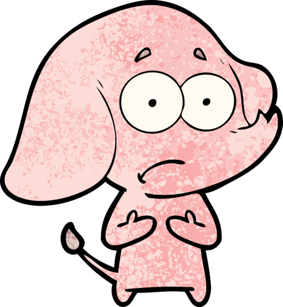 bir insan tarafından çizilmiş belirsiz bir fil.