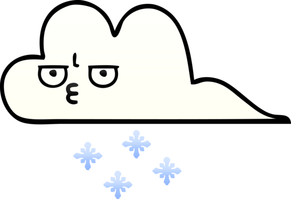 Bir insan tarafından çizilen kar bulutunun gölgeli çizimi