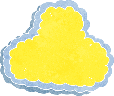 bir insan tarafından çizilmiş karikatür dekoratif bulut