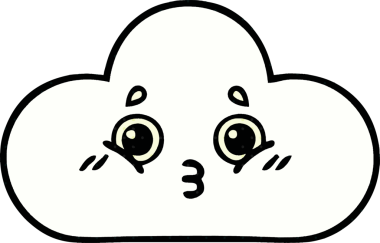 bir insan tarafından çizilmiş bir bulutun çizgi roman tarzı