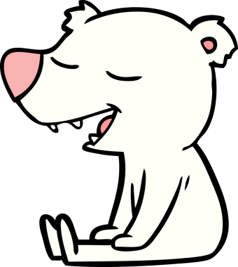 Bir insan tarafından çizilmiş kutup ayısı karikatürü