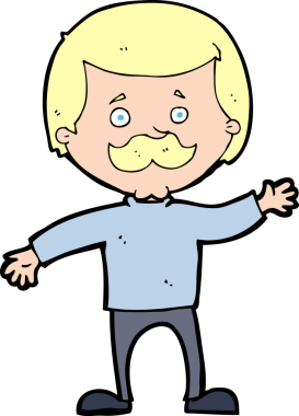 Çizgi filmdeki baba, bir insan tarafından çizilmiş.