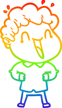 Bir insan tarafından çizilmiş mutlu bir adamın çizgi çizimi.