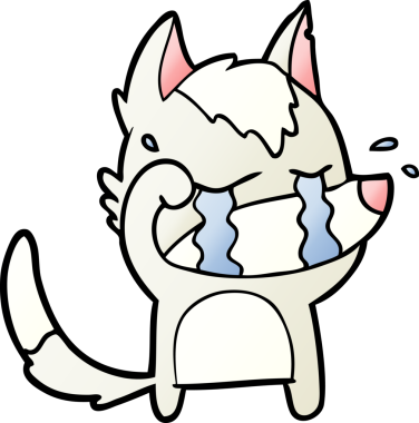 Bir insan tarafından çizilmiş ağlayan kurt gözleri.