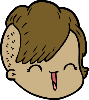 Bir insan tarafından çizilmiş bir kadın yüzü.