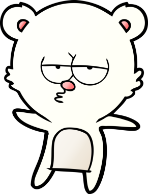 Bir insan tarafından çizilmiş kutup ayısı karikatürü